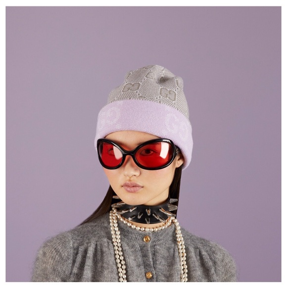 Gucci Monogram-Jacquard Reversible Wool Beanie - Size Small New with Tags - Picture 2 of 5